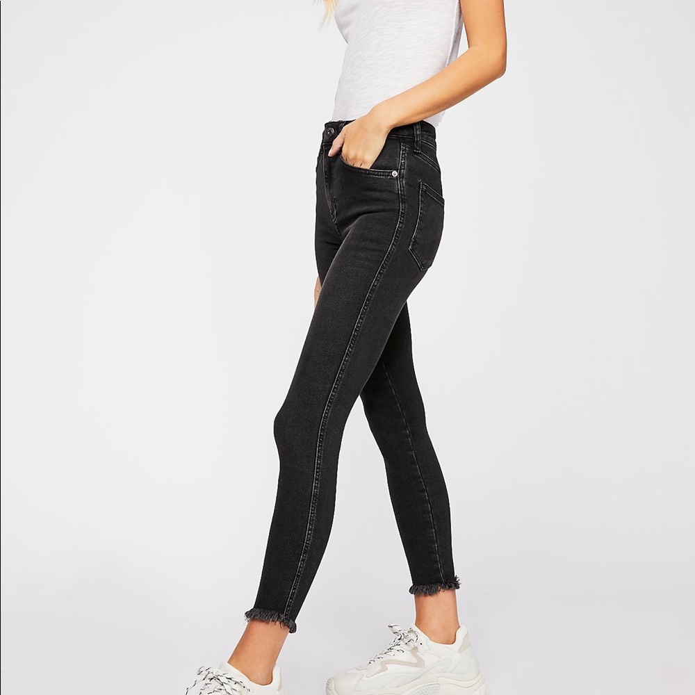 Free People Raw High-Rise Jeans